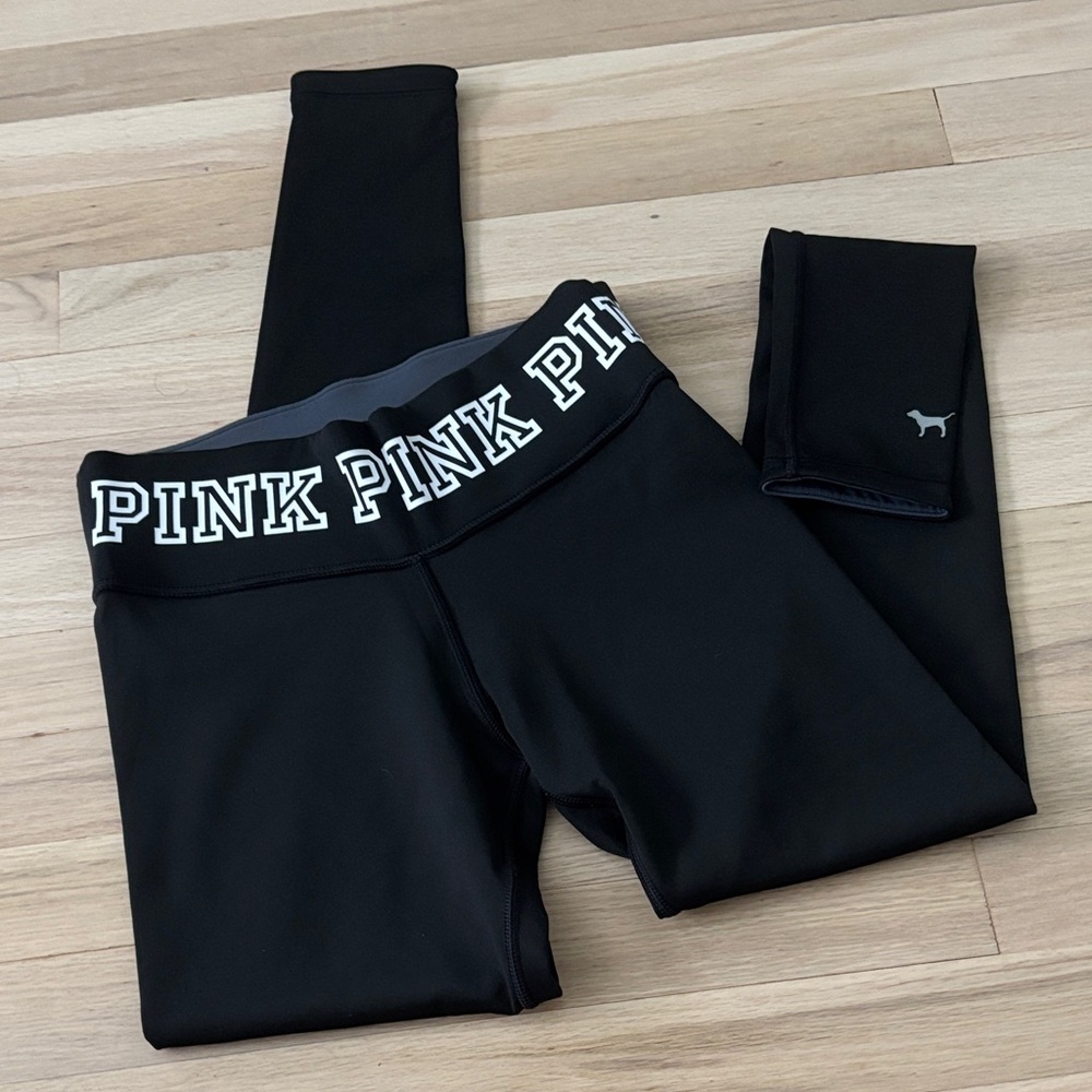 PINK Victoria's Secret Reversible Leggings with Logo Waistband
